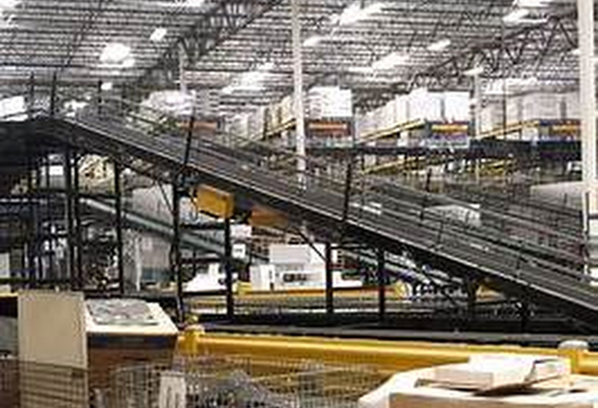 Warehouse and logistics environment representing distribution center operations, freight access, and supply chain performance
